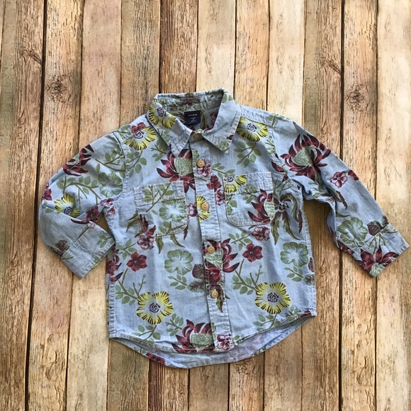 Gap Tropical Chambray Button Shirt - Picture 1 of 3
